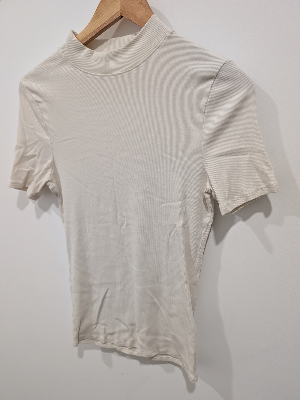Duer Women's Mock Neck Pima Ribbed Tee